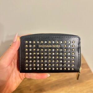 Michael Kors Black Studded Wallet